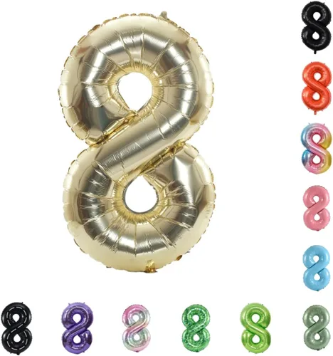 Vista 52 de Globo grande de helio con números 0-9 de 40 pulgadas para cumpleaños, bodas y fiestas (rojo, 9)