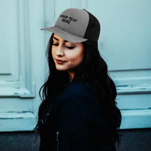 Vista 6 de Richardson - Gorra de béisbol de poliéster con texto personalizado
