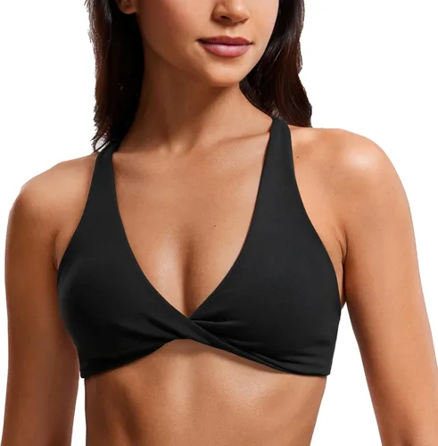 Vista 2 de VANTONIA Butterluxe - Brasier deportivo para mujer, con tirantes cruzados, espalda cruzada, parte delantera, brasier deportivo sin espalda, brasier