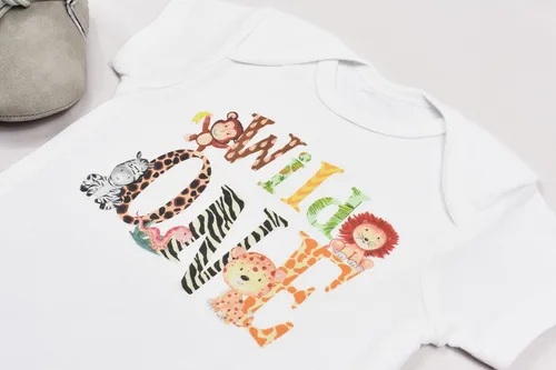 Vista 5 de Wild One - Traje de primer cumpleaños – Body o camisa de animales de zoológico, ropa de fiesta temática de safari para niños y niñas