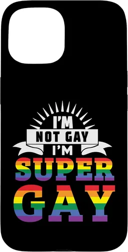 Vista 6 de iPhone 16 Im Not Gay Im Super Gay LGBTQ Pride Equality Rainbow Flag Case