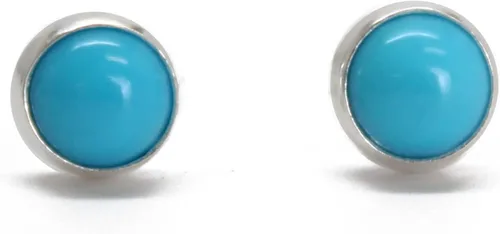 Vista 42 de Aretes de tuerca con piedras preciosas para mujeres y niñas, bisel redondo de 0.157 in de plata esterlina 925