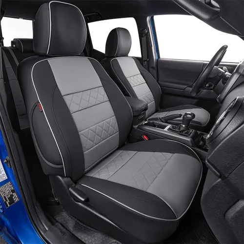Vista 12 de EKR Fundas para Asientos Silverado de Ajuste Personalizado para (Cabina Doble) 2014 2015 2016 2017 2018 Chevrolet Silverado 1500 & HD 2500/3500