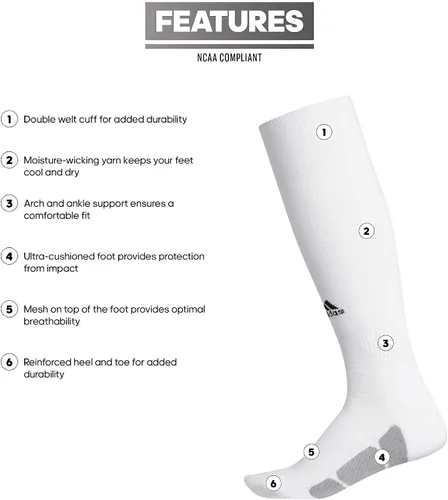 Vista 2 de adidas Purehustle - Calcetines de softbol sobre la pantorrilla (OTC) (1 par)