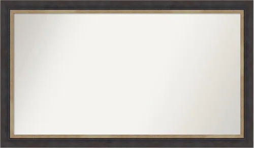 Vista 118 de Amanti Art Espejo personalizado, espejo de baño negro Astor, espejo de pared o espejo de tocador de baño sobre el fregadero (25 x 25 pulgadas)