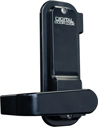 Vista 3 de Lockey USA Sumo GL2JBMG - Cerradura de puerta de palanca de montaje en superficie mecánica de grado marino negro azabache (GL2JBMG)