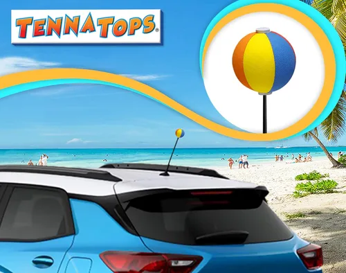 Vista 6 de Summer Fun Beach Ball - Accesorio para antena de automóvil, camión, SUV, para antena de estilo delgado
