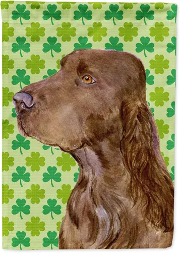Vista 39 de Caroline's Treasures SS4442GF Affenpinscher Bandera de jardín con retrato de trébol del día de San Patricio para buzón, bandera decorativa