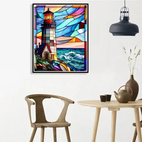 Vista 7 de Pintura de diamantes de cristal de colores 5D, kit de arte de diamantes para adultos, kit de pintura de diamantes para bricolaje, kit de arte