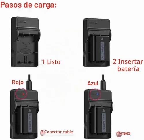 Vista 5 de Cargador de batería para Sony NP-BK1 Tipo K Litio-ion