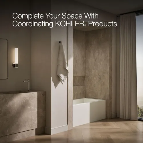 Vista 6 de Kohler 1956-LA-96 Underscore® 60" x 30" baño de alcoba, drenaje izquierdo, galleta