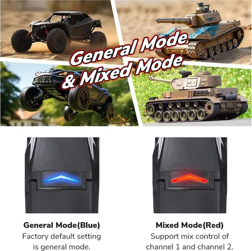 Vista 3 de ATA HOBBY DUMBORC X4 - Transmisor y receptor de radio RC de 4 canales X6F con función de alarma a prueba de fallos y de bajo voltaje, modo mixto
