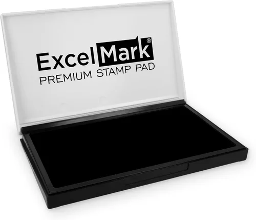 Vista 12 de ExcelMark - Almohadilla de tinta para sellos de goma 1-7/8 por 3-1/8 pulgadas - Negro