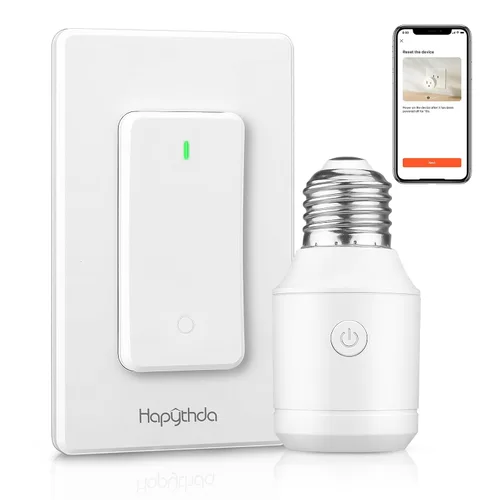 Vista 8 de Enchufe de luz de control remoto para 500 W E26/E27 base de bombilla soporte, sin cableado inalámbrico interruptor de luz kit accesorios de luz