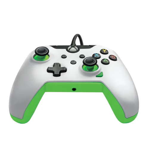 Vista 3 de PDP Wired Controller Neon White for Xbox Series XS, Gamepad, Wired Video Game Controller, Gaming Controller, Xbox One, Officially Licensed - Xbox