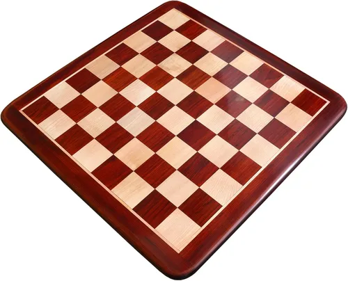 Vista 2 de Luxury Solid Wooden Chess Board – Blood Red Bud Rosewood (Padauk), 23" 60 mm Squares Handmade Premium Board
