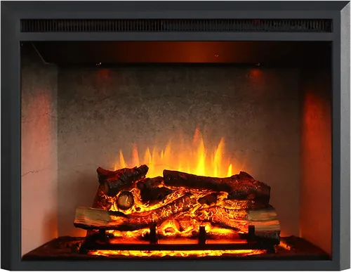 Vista 10 de RICHFLAME Gavin 23 Pulgadas Chimenea Eléctrica de Inserción con Tronco y Altavoz, Diseñada para Montaje en Pared, Apertura para Quema de Madera
