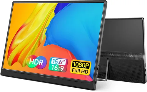 Vista 9 de Yxk Monitor Portátil de 14 Pulgadas 2.2K QHD USB C HDMI Ultra-Delgado IPS Pantalla de Viaje y Altavoces, HDR Plug&Play, Monitor Externo para Laptop