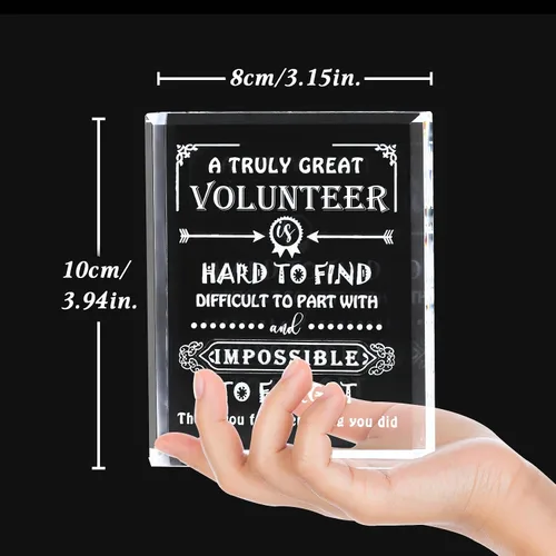 Vista 7 de Movdyka Regalos de agradecimiento voluntarios para mujeres y hombres, recuerdo de cristal personalizado, regalos de agradecimiento para decoración