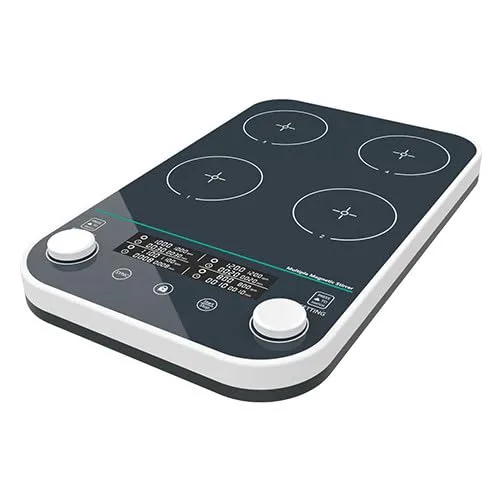 Vista 7 de Multi Point Magnetic Stirrers with Mixing Stations 4 Working Disc Size 120 * 120mm Speed Range 50-1500RPM Max. Capacity 4 * 1000ml Brushless Motor