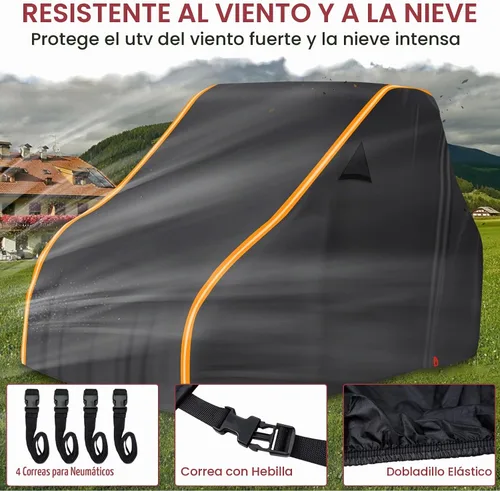 Vista 4 de StarknightMT Funda UTV de 2 plazas, cubierta completa compatible con Can Am Maverick X3/Turbo / 900, Kawasaki, CFMOTO, RZR, Talon, SXS funda