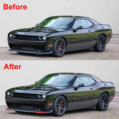 Vista 9 de JDMON Protector de parachoques delantero compatible con Dodge Challenger SRT Hellcat 2015-2021 2015 2016 2017 2018 2019 2020 2021, accesorios SRT