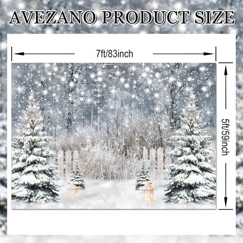 Vista 4 de Avezano Telón de Fondo de Fotografía de Invierno Purpurina Bosque Nevado Pino Árbol Fondo Nieve Navidad Xmas Fiesta de Vacaciones Decoración