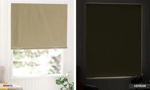 Vista 7 de LazBlinds Cortina de puerta 100% opaca, 26 x 68 pulgadas, beige, 1 panel