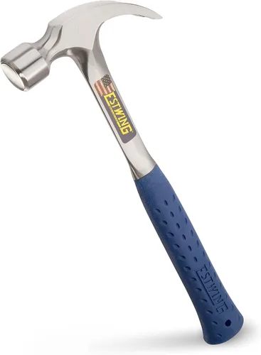 Vista 7 de ESTWING Martillo de encuadre, garra curvada de 22 oz con cara fresada y agarre de reducción de golpes - E3-22CMR