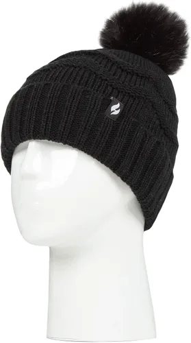 Vista 3 de HEAT HOLDERS Gorro de invierno con pompones de piel para mujer