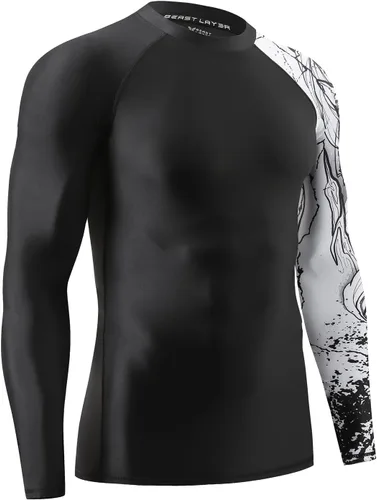 Vista 3 de ADOREISM Camiseta de natación de compresión de secado rápido UPF 50+ para hombre