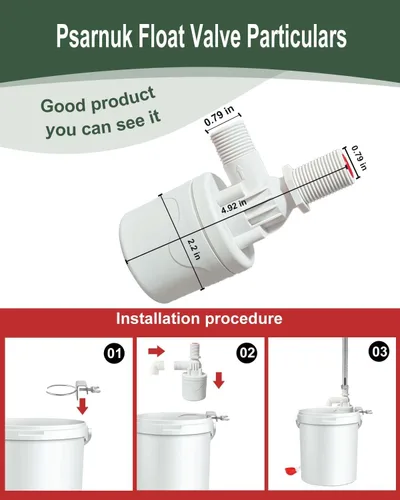 Vista 9 de Válvula de flotador automática para pollos – entrada lateral, adecuada para varias tazas y pezones de agua de pollo, fácil de instalar, con abridor