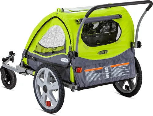 Vista 7 de [Usado] Instep Quick-N-EZ - Remolque doble plegable detrás de la bicicleta para niños pequeños, se convierte en cochecito, para correr, dosel 2