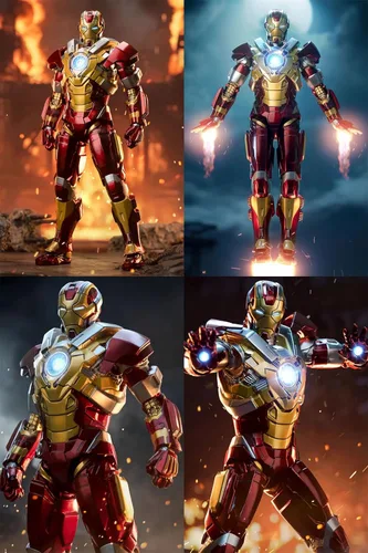 Vista 6 de Figura de acción Ironman Mark17 de 7 pulgadas, (escala 1/10), exquisita pintura, 20 articulaciones, juguete movible con muchos accesorios