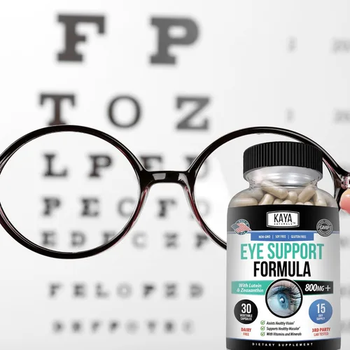 Vista 7 de Kaya Naturals Suplemento de salud ocular, luteína y zeaxantina, salud de la visión, apoyo a la fatiga ocular 800 mg Suplemento vitamínico 30 cápsulas