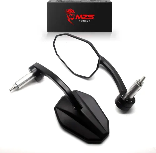 Vista 9 de Espejos de extremo de manillar MZS para motocicleta, vista trasera, espejo lateral negro 7/8 compatible con GROM MSX125 CB500F Z125 Z750 Z900 MT-03
