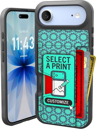 Vista 57 de Smartish Funda tipo cartera para iPhone 11 Pro - Wallet Slayer Vol. 2 [soporte protector delgado] tarjetero (seda) - Black Tie Affair Holds 3