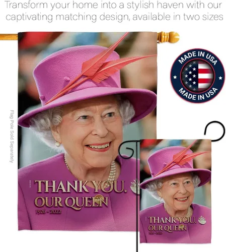 Vista 4 de Bandera de "Thank You Our Queen House" - Paquete de dulces recuerdos conmemorativos de condolencias, duelo y apoyo de emoción positiva de Estados