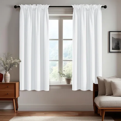 Vista 130 de Deconovo Cortinas opacas, aislamiento térmico, dobladillo para barra, reducción de ruido, certificado Oeko-TEX, cortinas de oscurecimiento