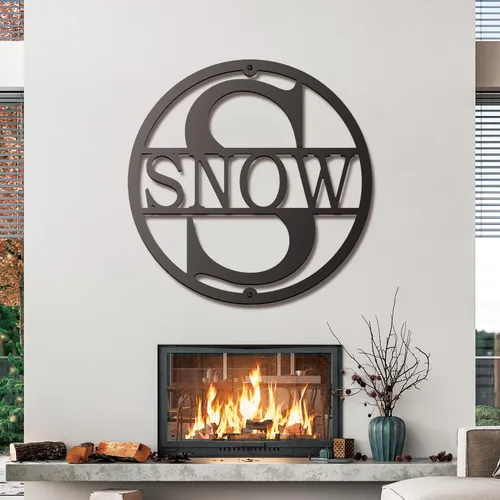 Vista 2 de Monogram Letter Metal Sign, Custom Metal Name Sign Address Numbers, Metal Wall Art, Family Wall Decor, Outdoor Metal Sign, Personalized Family Name