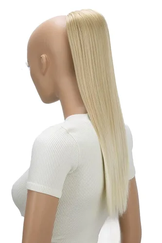 Vista 9 de CAISHA Extensión de cola de caballo de 22" con cordón voluminoso Straigtht negro-marrón PH503