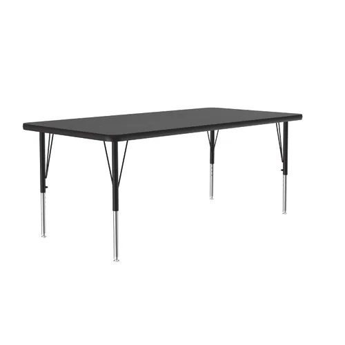 Vista 20 de Correll Econoline AM2448-REC-06 - Mesa de actividades para el aula, rectangular de 24 x 48 pulgadas, parte superior de melamina de roble medio