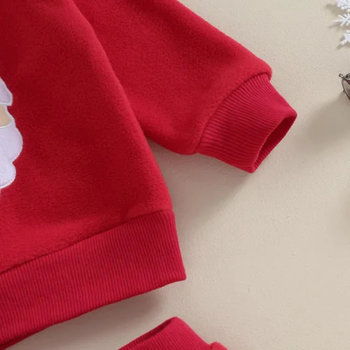 Vista 4 de Conjunto de camiseta de manga larga con estampado de Navidad para bebé niño y niña, ropa de otoño e invierno