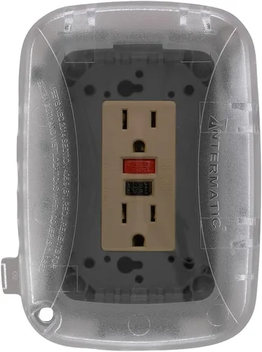 Vista 4 de Intermatic WP5100C Caja Eléctrica Resistente a la Intemperie - Una Sola Entrada, Cubierta Versátil para Tomacorriente Exterior - Diseño Seguro