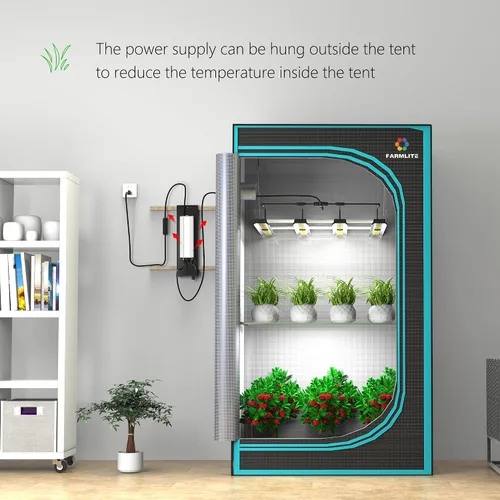 Vista 3 de Luz de Cultivo FARMLITE Luces LED de Cultivo para Plantas de Interior Espectro Completo Luz de Crecimiento de Plantas Lámparas Colgantes de Cultivo