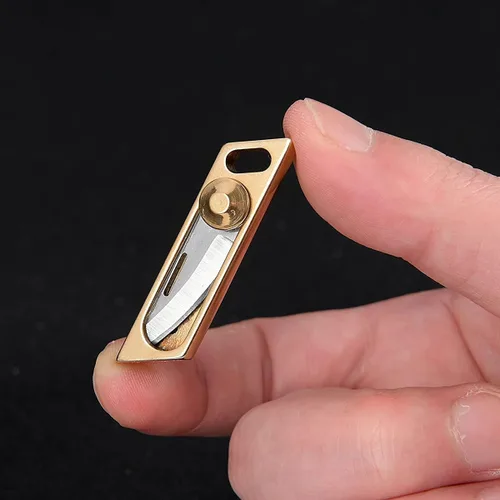 Vista 5 de Mini navaja, cuchillo utilitario, herramientas EDC geniales, se utiliza para abrir letras, paquetes y cajas