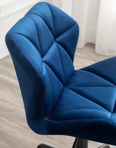 Vista 13 de Roundhill Furniture Eldon Diamond - Silla de oficina giratoria ajustable con diseño capitoné, color gris y azul