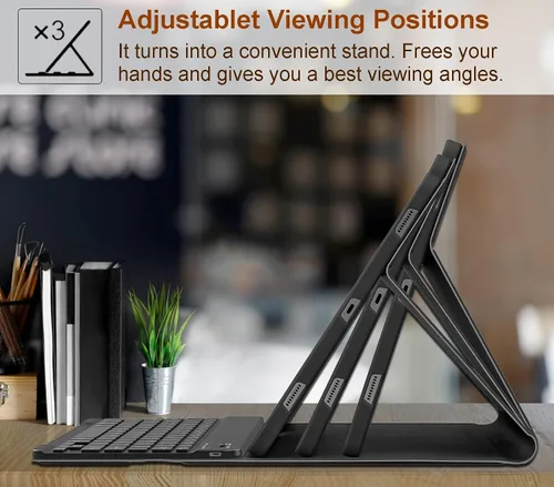 Vista 4 de Funda de teclado con protector de pantalla para Samsung Galaxy Tab S10 FE/ S9 FE 5G 10.9 pulgadas/Tab S9 11 pulgadas con soporte para S Pen