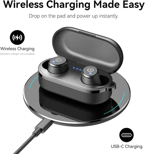 Vista 7 de TOZO - T10 - Auriculares inalámbricos Bluetooth 5.0 1 Negro