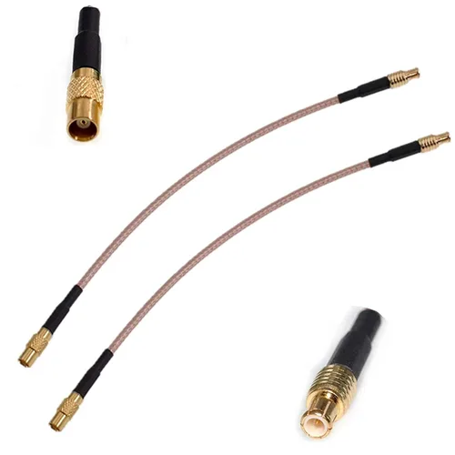 Vista 2 de 2pcs RF RG316 Pigtail MCX Conector de antena macho a MCX hembra adaptador coaxial cable de extensión (1m/39.3")